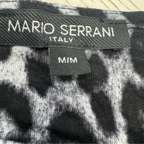 Mario Serrani Black and Gray Animal Print Blouse - Picture 5 of 6
